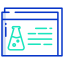 laboratory beaker and document icon