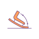 prosthetic foot design icon