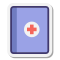 stickers style gesundheitsbuch icon