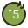 retro style skip ahead 15 seconds icon