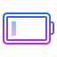 gradient style low battery icon