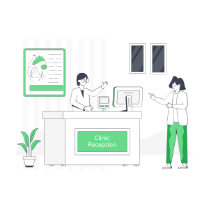 clinic reception icon