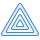 blue ui style hazard warning flasher icon