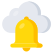 cloud bell icon