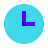 color glass style uhr icon