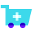 color glass style add shopping cart icon