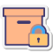 stickers style secured package icon