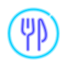 neon style mahlzeit icon