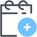 pastel color style calendar plus icon