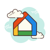 cloud style google 홈 icon