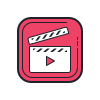 color hand drawn style 영화제작자 프로 icon