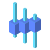isometric color style 수직 타임 라인 icon