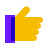color glass style 엄지 척 icon