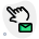 verificação externa-e-mail-no-toque-habilitar-dispositivos-isolados-no-fundo-branco-toque-verde-tal-revivo icon