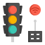 外部流量控制智能技术平面图标 icon