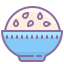 cute color style white sesame seeds icon
