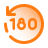 180 drehen icon