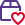 Favorite shipping address with a heart logotype icon