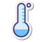 stickers style thermometer quarter icon