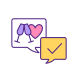 arranging first date on dating app icon