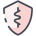pastel color style escudo de salud icon
