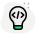 Ideas for application programming isolated on a white background icon