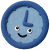 fuzzy style cute clock icon