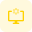 Flat monitor adjustment and advance setting feature icon