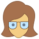 office l style school director female skin type 4 icon