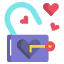 外部爱情锁和钥匙浪漫和爱情icongeek26-flat-icongeek26 icon