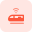 Wireless internet connected smart train isolated on a white background icon