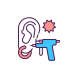 ear piercing gun dangers icon