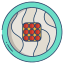 salmon fish red caviar on sushi icon