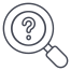 Magnify Question Sign icon