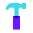 color glass style nailer icon