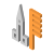 isometric color style barbershop icon