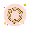 bubbles style kreispfeile icon