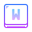 gradient style w key icon