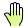 Five finger hand gesture for greeting or party voting symbol icon