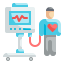 control-de-salud-del-frecuencia-cardiaca-externa-wanicon-wanicon-plano icon