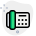 Telephone with fax in-built machine combo unit icon