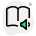 Audiobook volume up isolated on white background icon