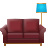 sofá e luminária icon