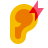 color glass style 귀 ache icon