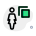 Bring front word document for an businesswoman to adjust icon