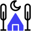 explore the world tent icon