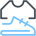 pastel color style sport clothes icon