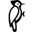 badges style woodpecker icon