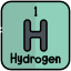 外部氢元素周期表熊图标轮廓颜色熊图标 icon