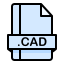 external-cad-cad-file-extension-creatype-filed-outline-colourcreatetype icon